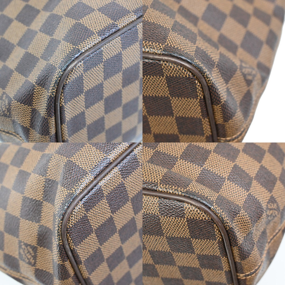LOUIS VUITTON Saleya PM Hand Bag Damier Ebene Leather Brown N51183 95EE253