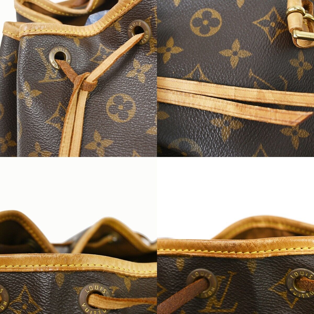 LOUIS VUITTON Montsouris MM Backpack Bag Monogram Leather Brown M51136 11HB861