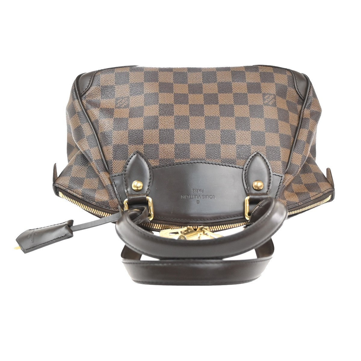 LOUIS VUITTON Verona PM Shoulder Bag Damie Ebene Leather Brown N41117 20EG394