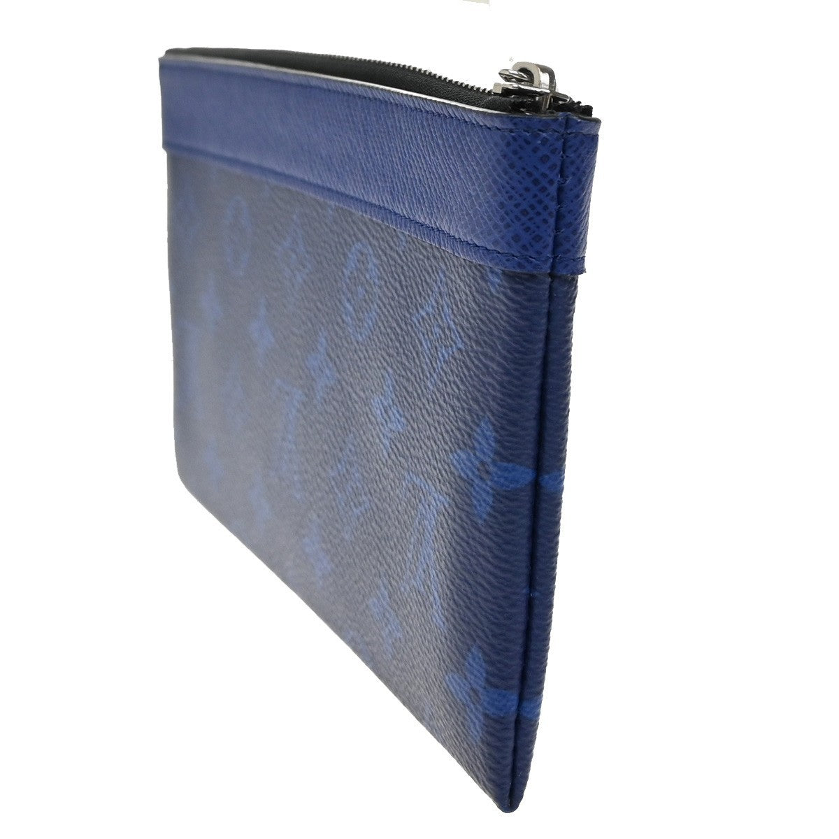 LOUIS VUITTON Pochette Discovery PM Pouch Wallet Taigarama Blue M30278 70KB363