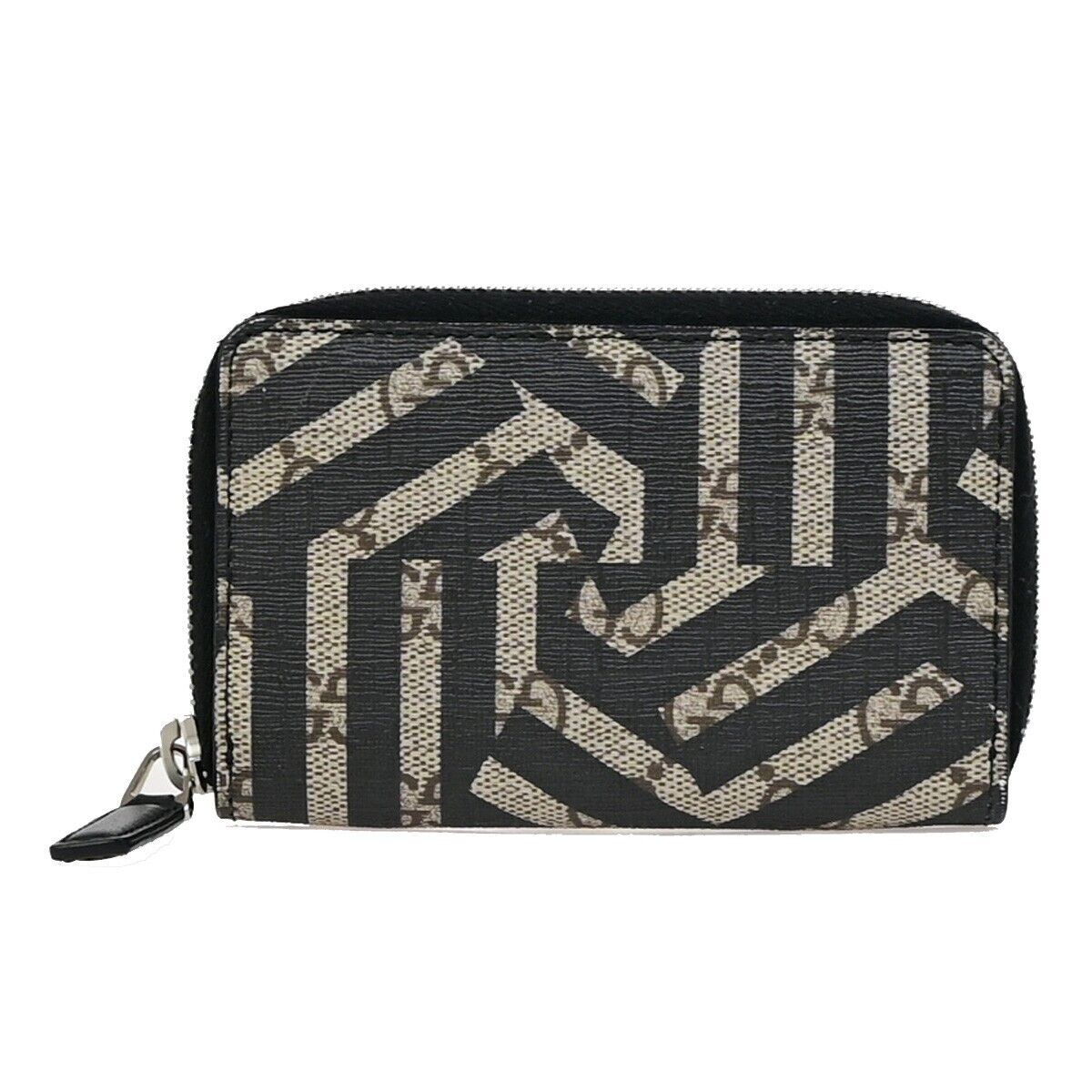 GUCCI GG Pattern Kaleido Zip Around Wallet Supreme Leather Brown BK 36RK792