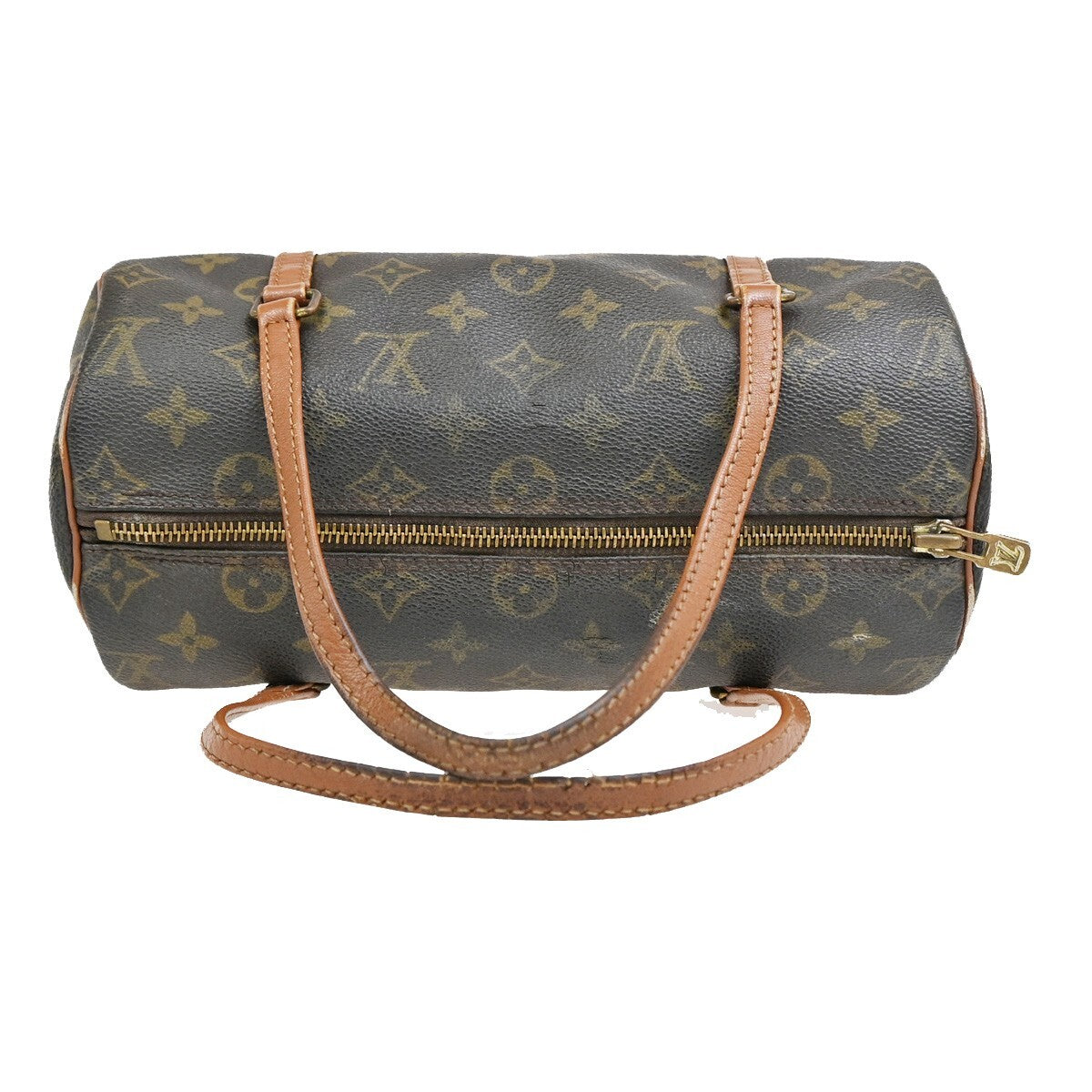LOUIS VUITTON Logo PAPILLON 26 Hand Bag Monogram Leather Brown M51366 68FB581