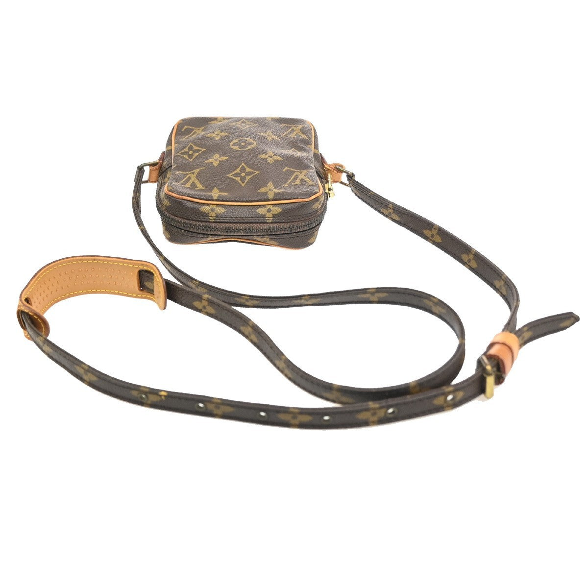 LOUIS VUITTON LV Mini Danube Shoulder Bag Monogram Leather Brown M45268 64KC840