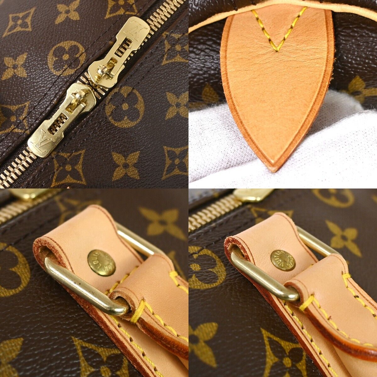 LOUIS VUITTON Keepall 45 Travel Hand Bag Monogram Leather Brown M41428 42HB394