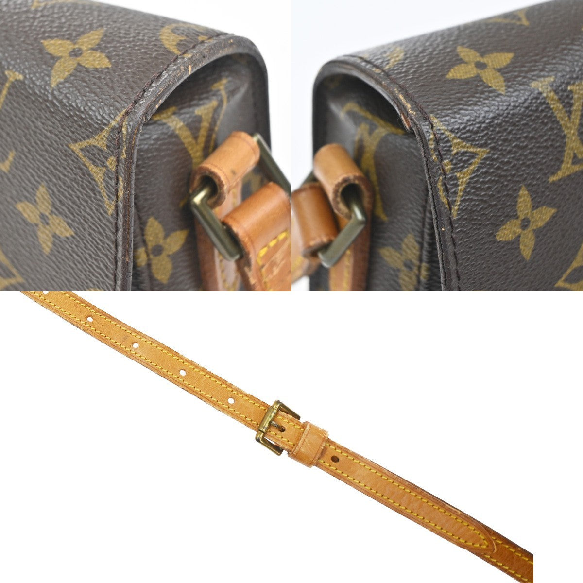 LOUIS VUITTON Mini Saint Cloud Shoulder Bag Monogram Leather BN M51244 32MA504