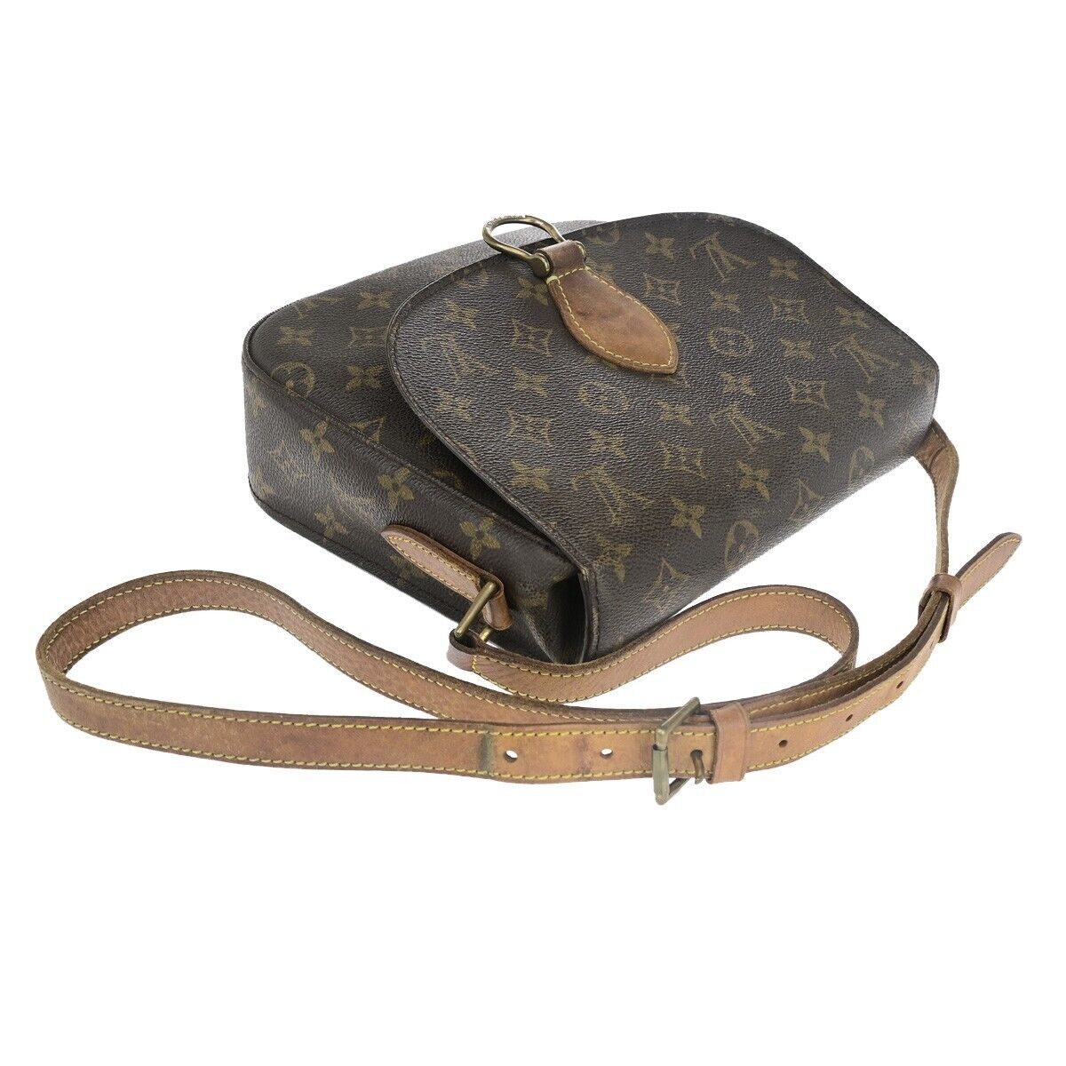 LOUIS VUITTON Saint Cloud GM Shoulder Bag Monogram Leather Brown M51242 31HC015