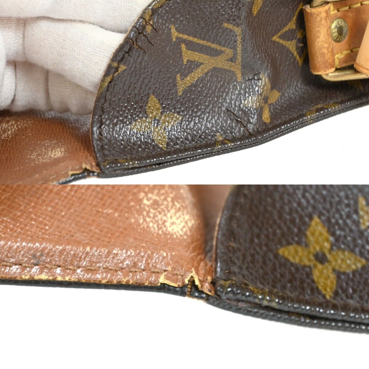 LOUIS VUITTON Cartouchiere GM Shoulder Bag Monogram Leather Brown M51252 32EA133