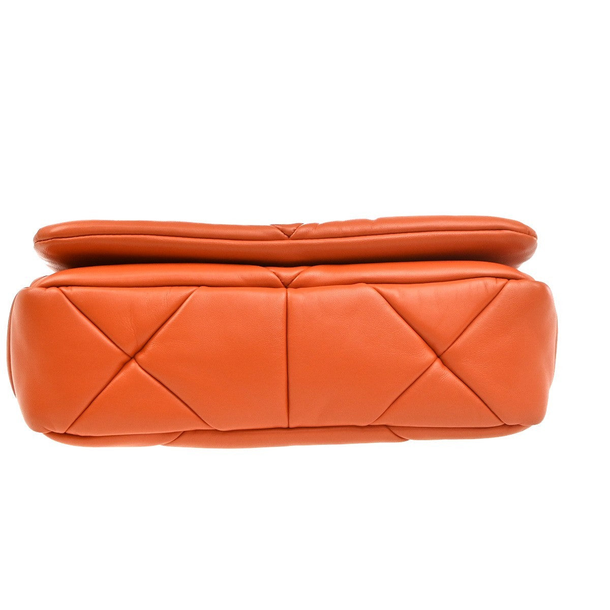 PRADA System Patchwork 2way Shoulder Hand Bag Nappa Leather Orange 620RF990