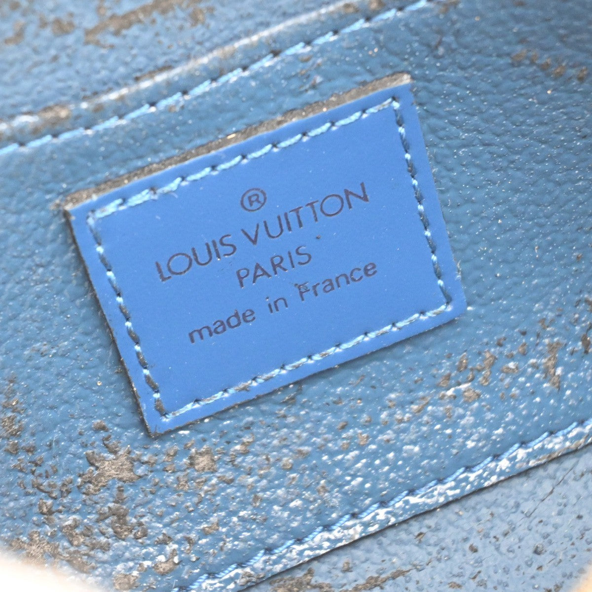 LOUIS VUITTON LV Logo Dauphine PM Pouch Epi Leather Blue France M48445 60KD049