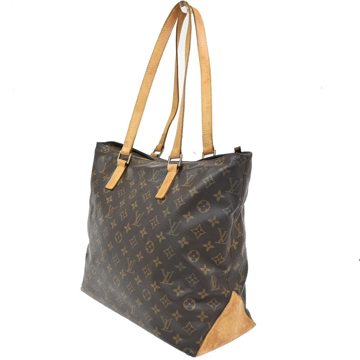 LOUIS VUITTON Cabas Mezzo Shoulder Bag Monogram Leather Brown M51151 85KC239