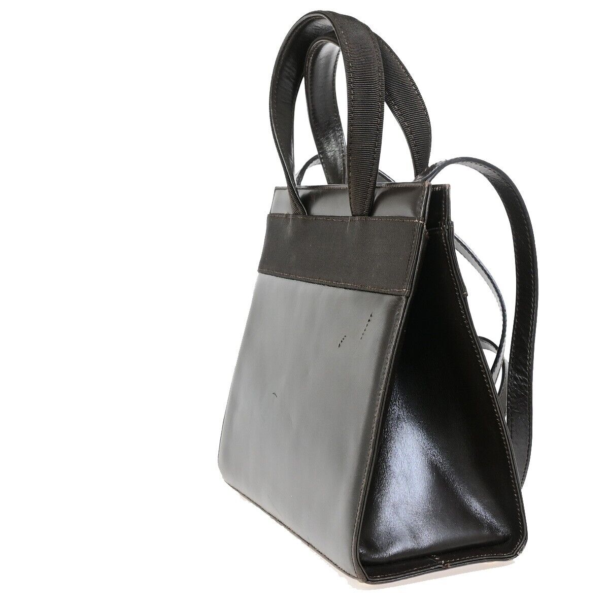 SALVATORE FERRAGAMO Logo Vara 2Way Shoulder Hand Bag Leather Brown Italy 65EB118
