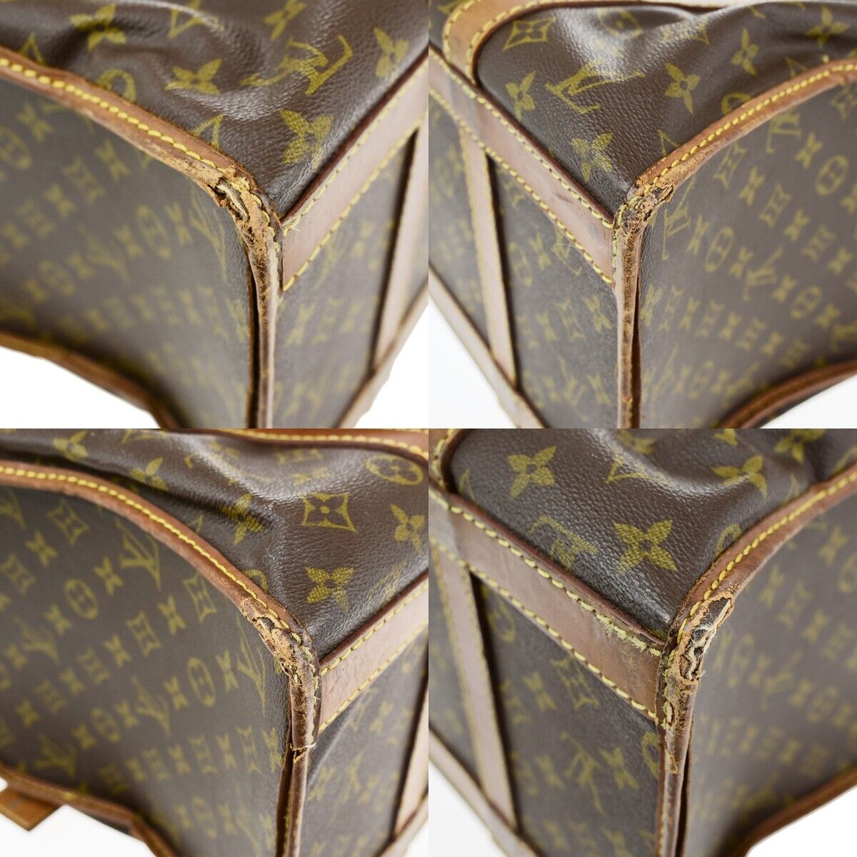 LOUIS VUITTON Sac Chasseur 40 Pet Carry Hand Bag Monogram Leather M41924 30ED099