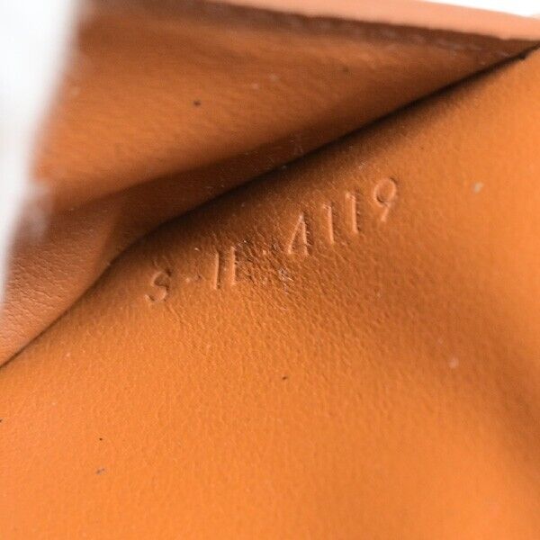 CELINE Logo Macadam Pattern Bifold Wallet PVC Leather Brown Italy 68FB093