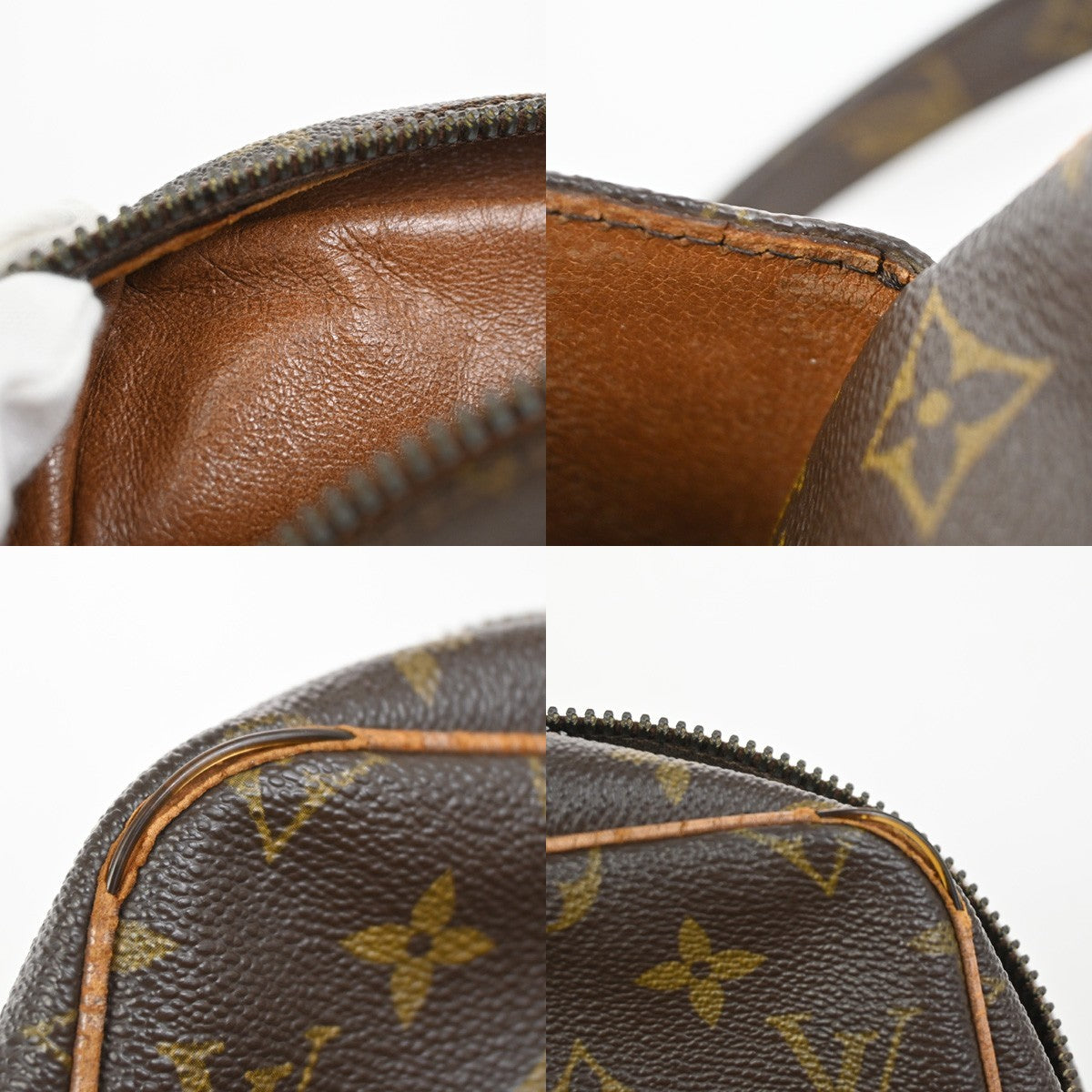LOUIS VUITTON Petit Marceau Shoulder Bag Monogram Leather Brown M40264 61KC686