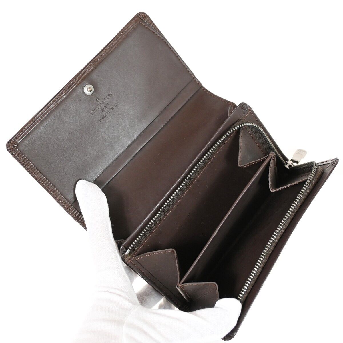 LOUIS VUITTON Portefeuille Tresor Bifold Wallet Epi Leather Brown M6350D 86HB248