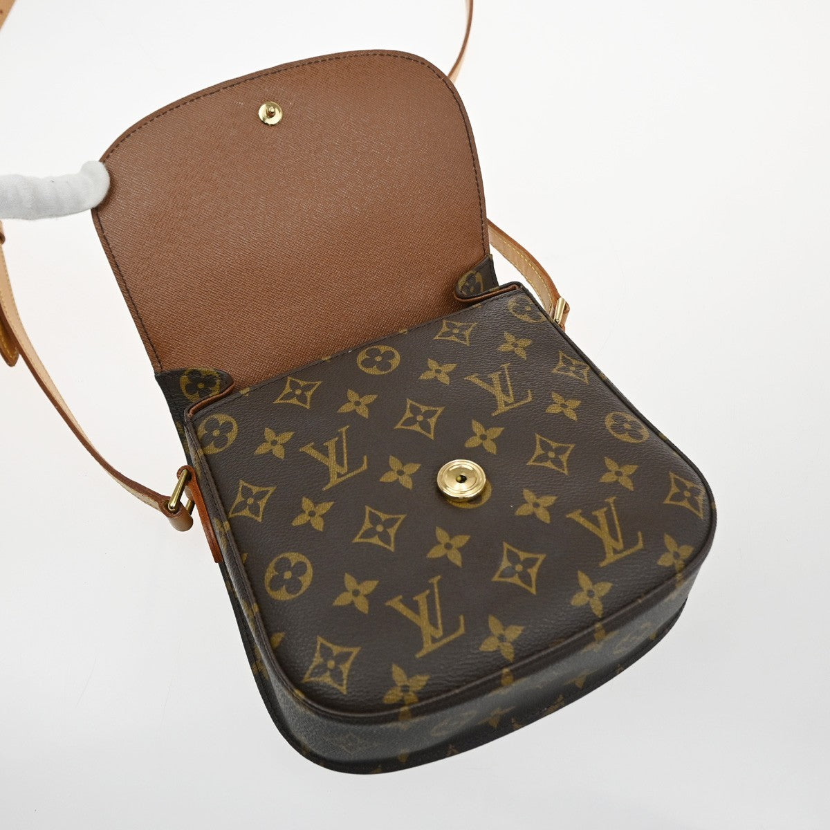 LOUIS VUITTON Saint Cloud MM Shoulder Bag Monogram Leather Brown M51243 73YH943