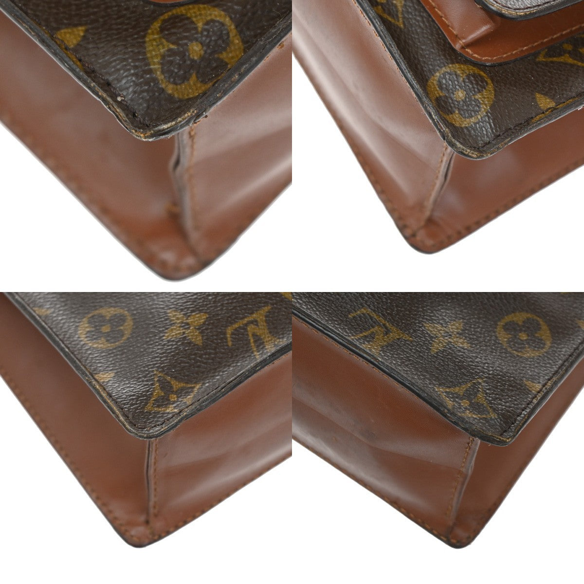 LOUIS VUITTON Monceau 28 Hand Bag Monogram Leather Brown France M51185 32TA229