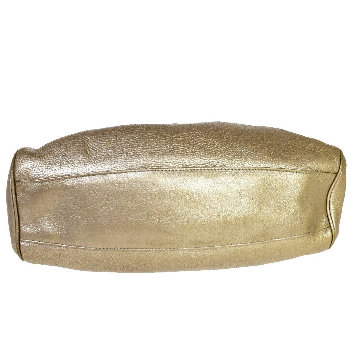 SALVATORE FERRAGAMO Logo Gancini Shoulder Bag Leather Gold 04JH321
