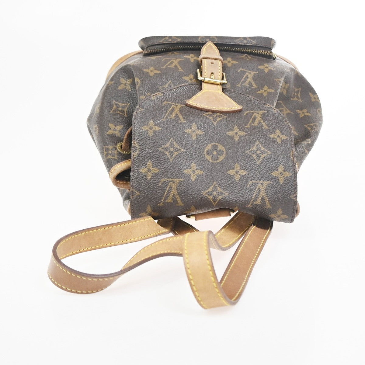 LOUIS VUITTON Montsouris MM Backpack Bag Monogram Leather Brown M51136 15ZA330