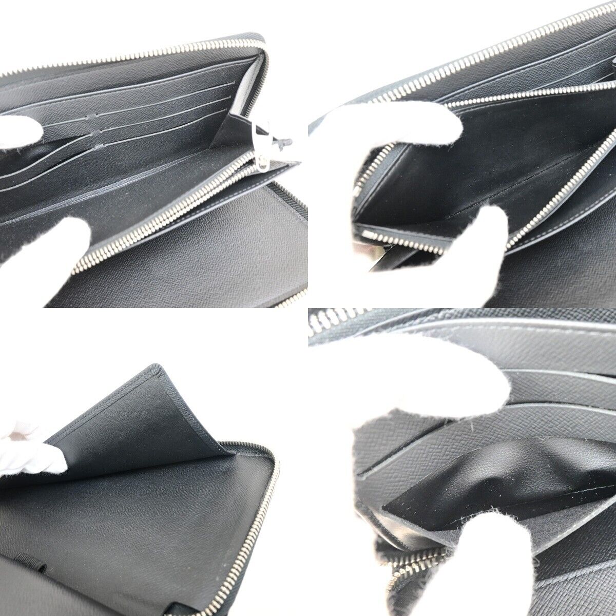 LOUIS VUITTON Zippy Organizer Long Bifold Wallet Damier Graphite N63077 14KA398
