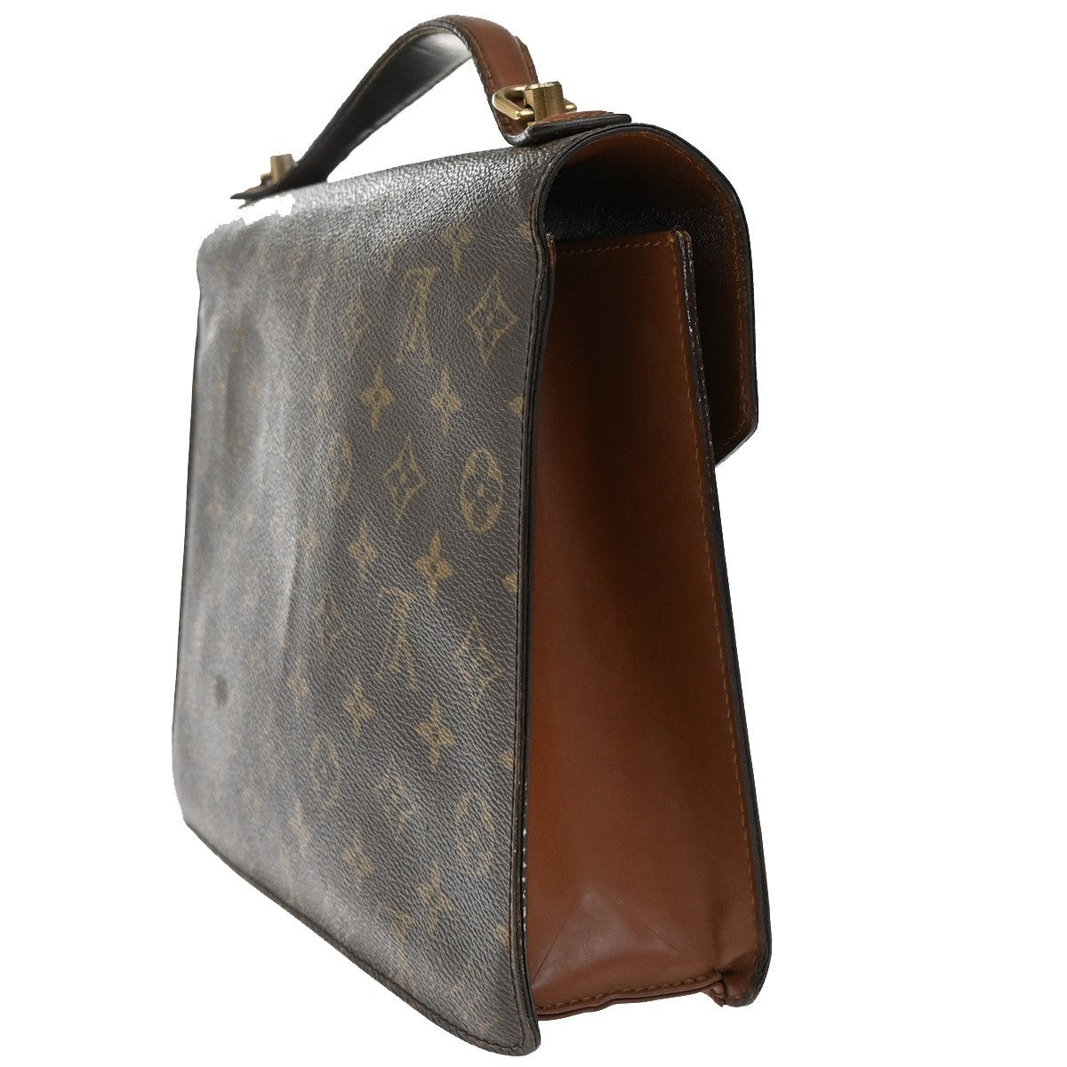 LOUIS VUITTON Monceau 28 Hand Bag Monogram Leather Brown France M51185 39KB573