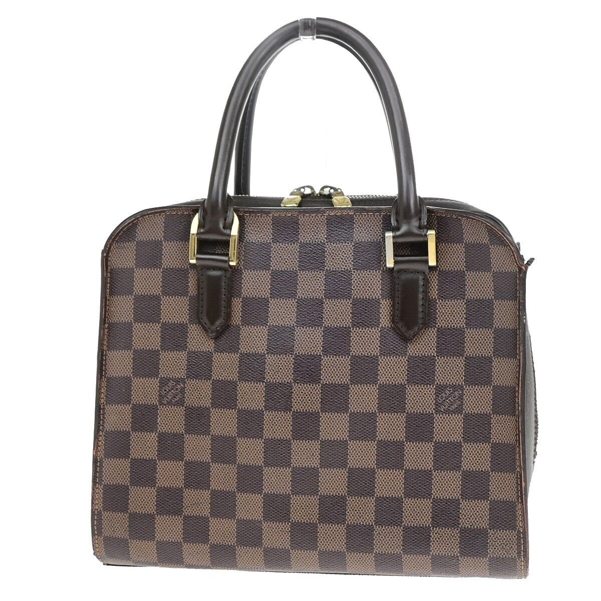 LOUIS VUITTON Triana Hand Bag Damier Ebene Leather Brown France N51155 35EB139