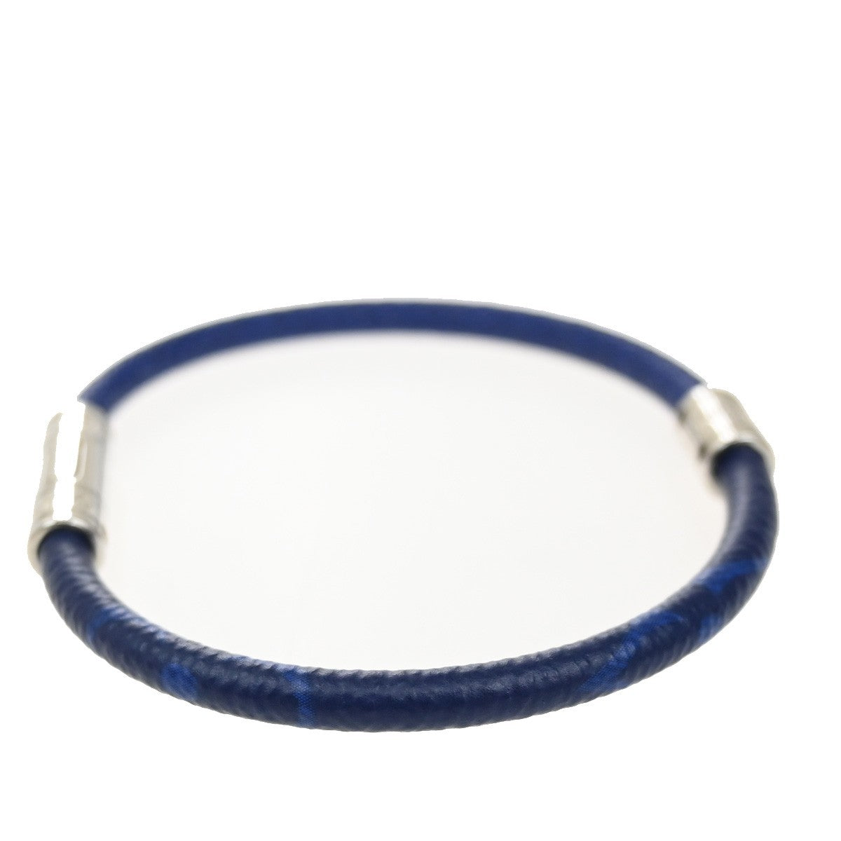 LOUIS VUITTON Neo Split Bracelet Monogram Taigarama Leather Blue M6568D 69KB463