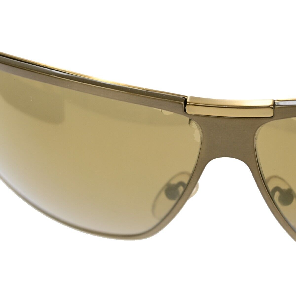 BOTTEGA VENETA Logo Sunglasses BV 22/S Metal Plastic Brown Gold Italy 02KA492