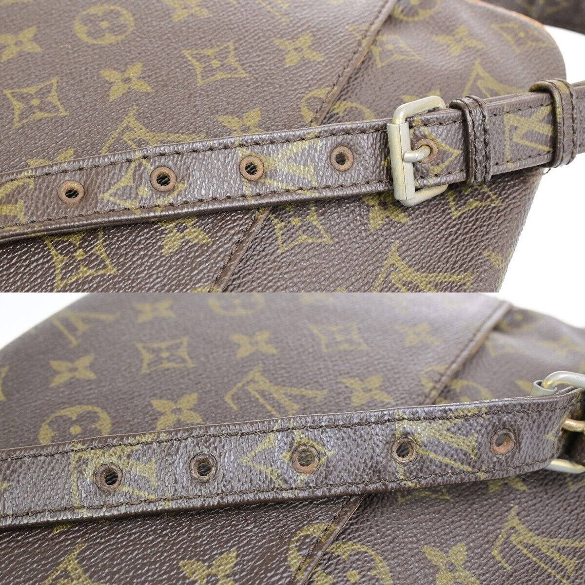LOUIS VUITTON Nile Crossbody Shoulder Bag Monogram Leather Brown M45244 68ED041