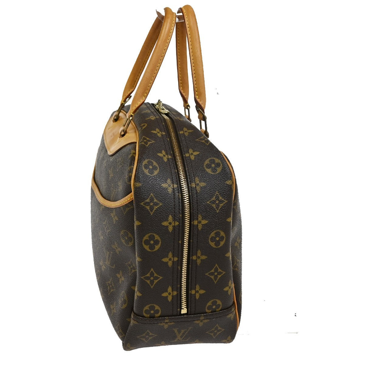 LOUIS VUITTON LV Logo Deauville Hand Bag Monogram Leather Brown M47270 10CA897