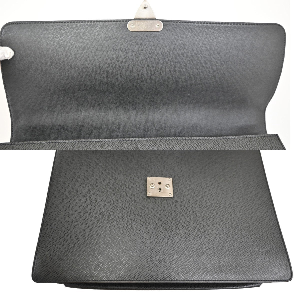 LOUIS VUITTON LV Moskova Briefcase Hand Bag Taiga Leather Ardoise M30032 64KC746