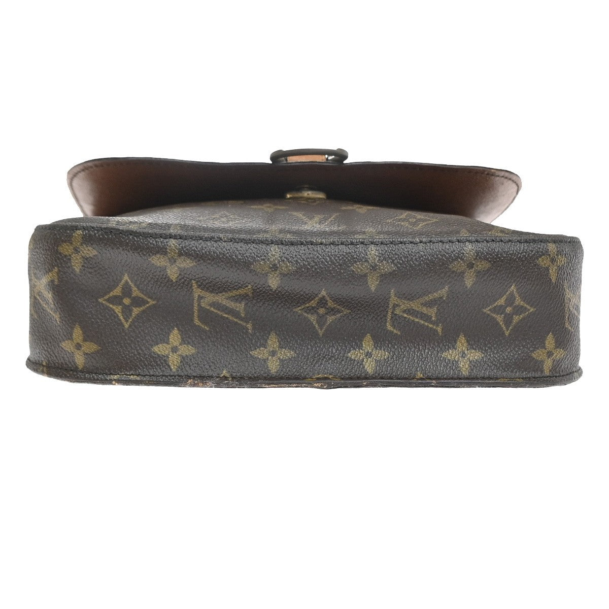 LOUIS VUITTON Saint Cloud GM Shoulder Bag Monogram Leather Brown M51242 32YH880