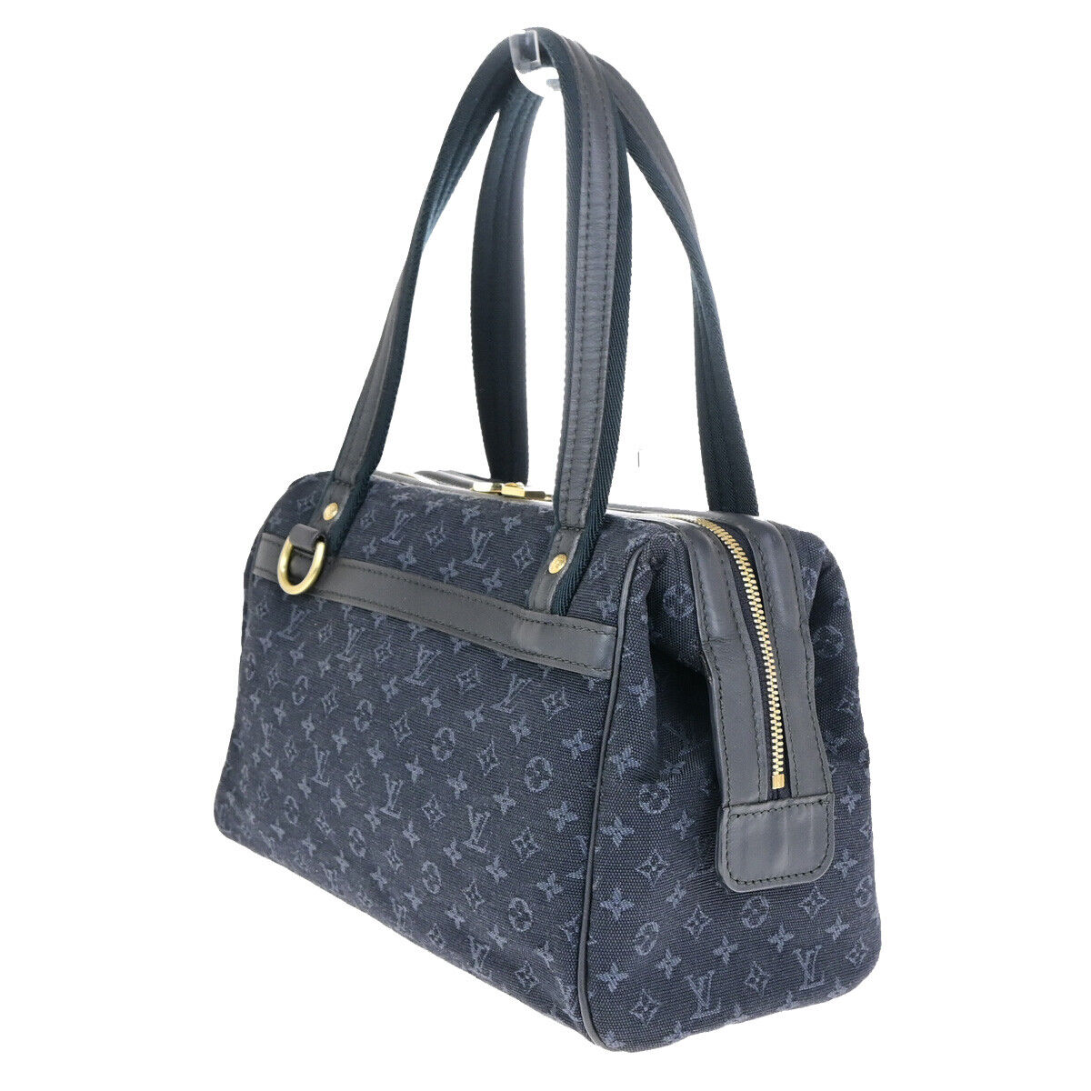 LOUIS VUITTON Josephine PM Hand Bag Monogram Mini Canvas Blue M92414 77YG589