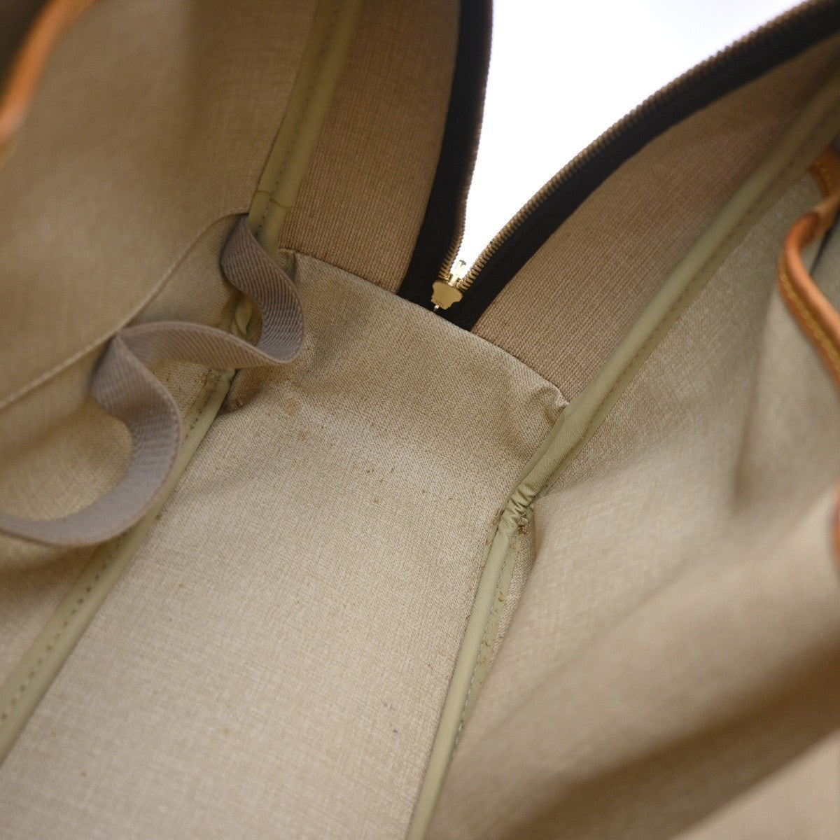 LOUIS VUITTON LV Logo Deauville Hand Bag Monogram Leather Brown M47270 37MA612