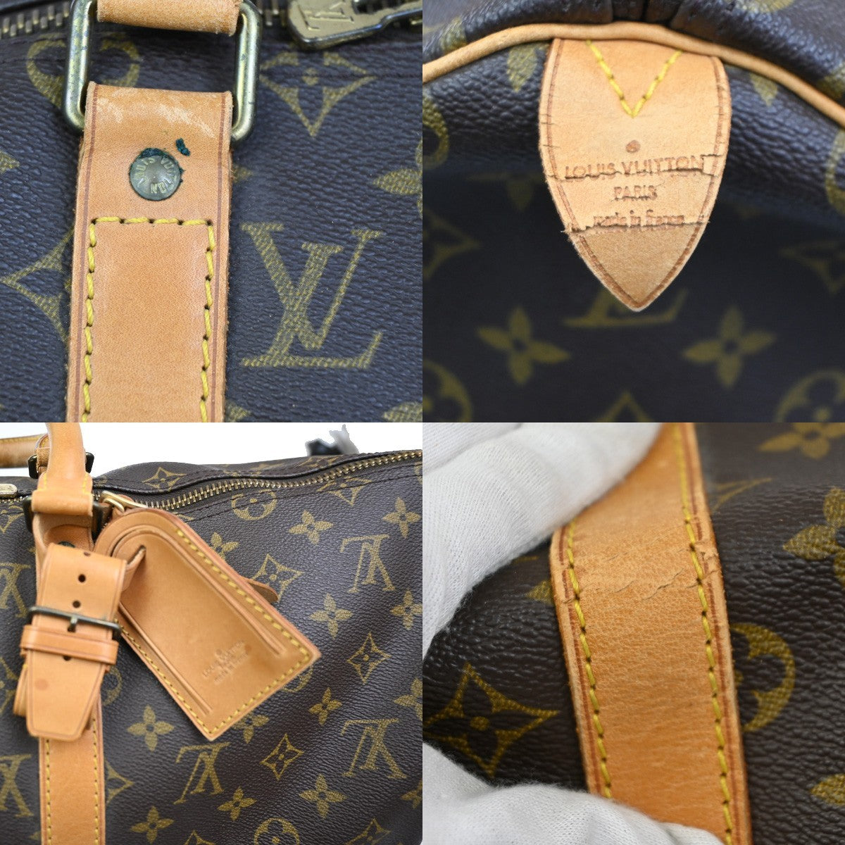 LOUIS VUITTON Keepall 50 Travel Hand Bag Monogram Leather Brown M41426 75MA038