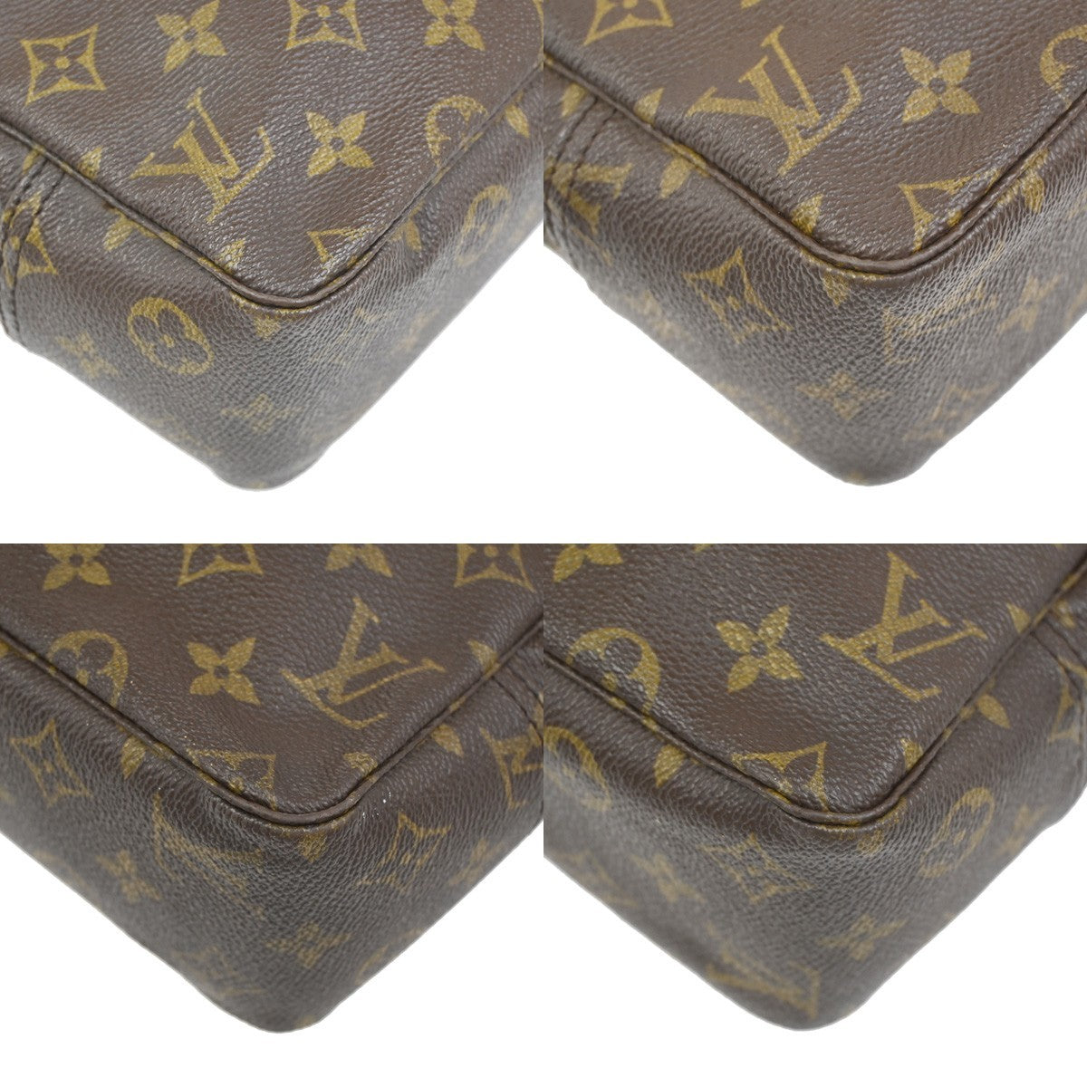 LOUIS VUITTON Trousse Toilette 28 Clutch Hand Bag Monogram Brown M47522 62AA215