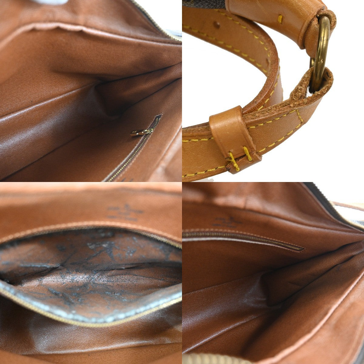 LOUIS VUITTON Boulogne 30 Shoulder Bag Monogram Leather Brown M51265 77PA056