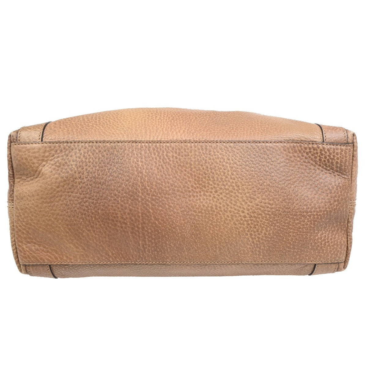 GUCCI Miss GG Hand Bag Pebbled Calfskin Leather Brown Beige SHW Italy 86ZA167