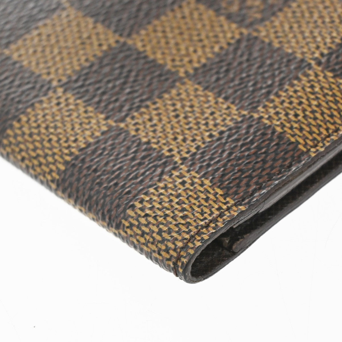 LOUIS VUITTON Porte Valeurs Cartes Credit Damier Leather Brown N61823 07KP380