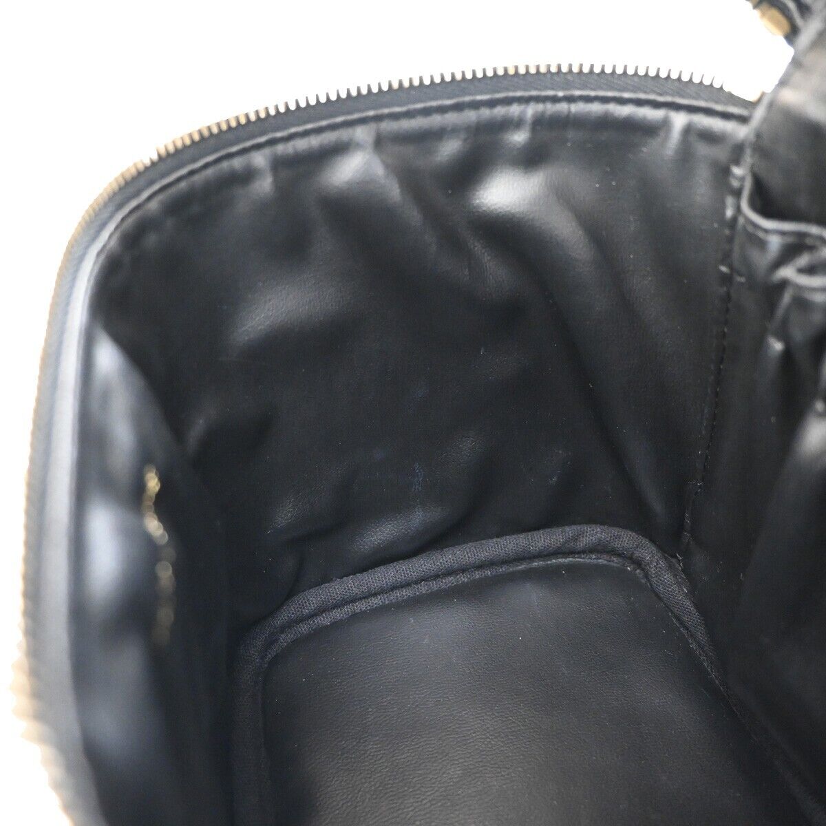 CHANEL CC Logo Vanity Cosmetic Hand Bag Caviar Skin Leather Black GHW 660RJ644