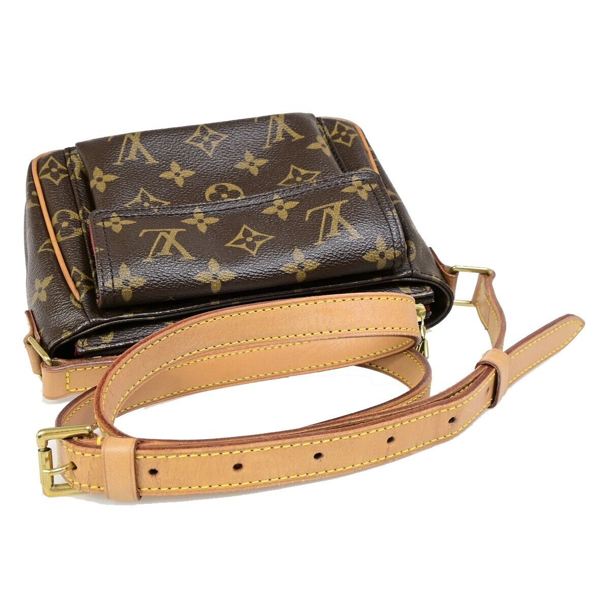 LOUIS VUITTON Viva Cite PM Shoulder Bag Monogram Leather Brown M51165 47EB795