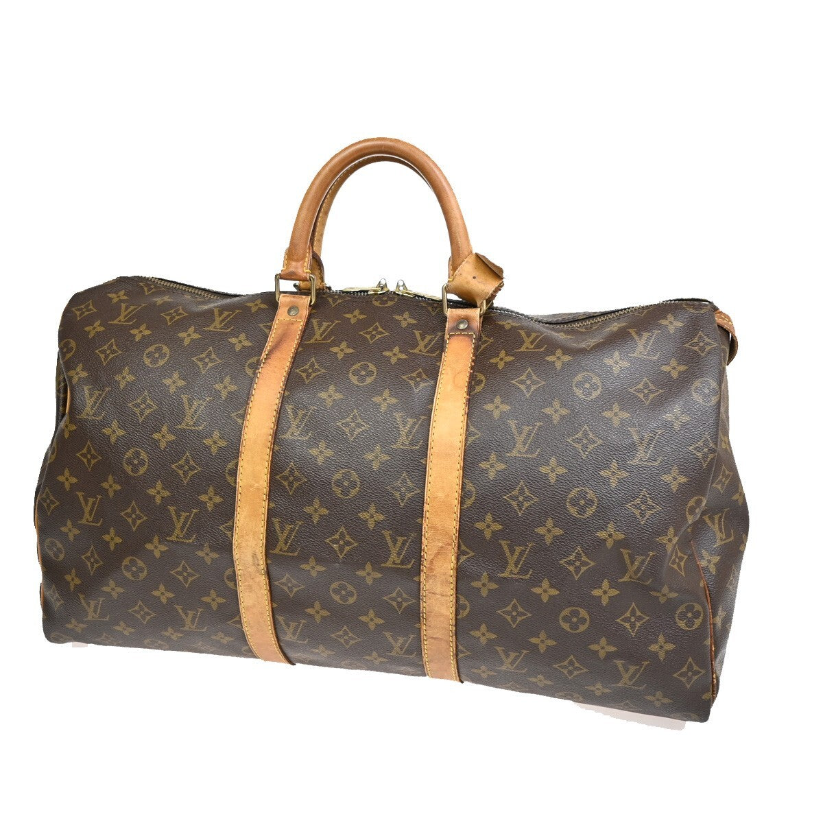 LOUIS VUITTON Keepall 50 Travel Hand Bag Monogram Leather Brown M41426 88FB594