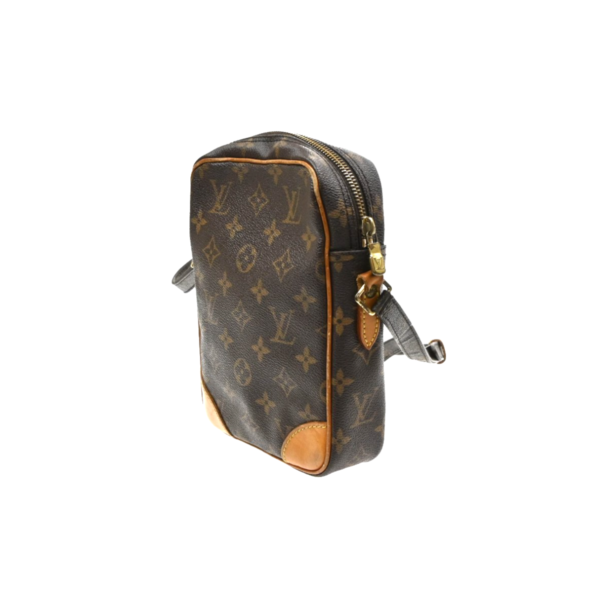 LOUIS VUITTON Danube Shoulder Bag Monogram Leather Brown France M45266 34KD142