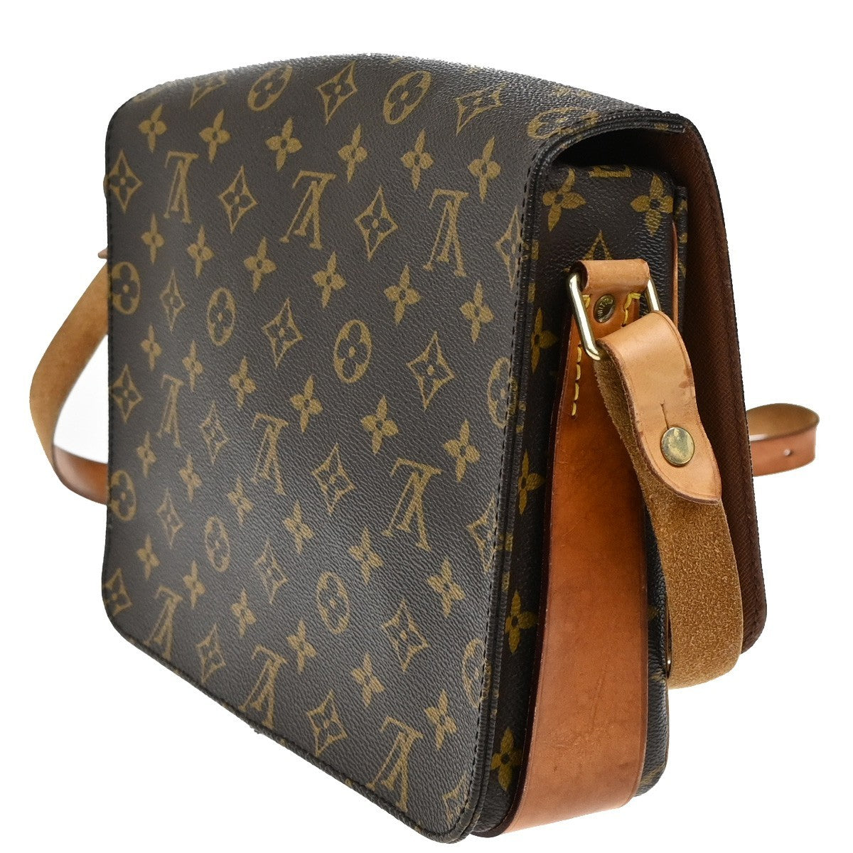 LOUIS VUITTON Cartouchiere GM Shoulder Bag Monogram Leather Brown M51252 80KB479