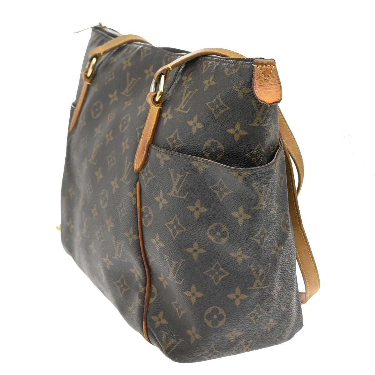 LOUIS VUITTON Logo Totally MM Shoulder Bag Monogram Leather Brown M56689 67YH190