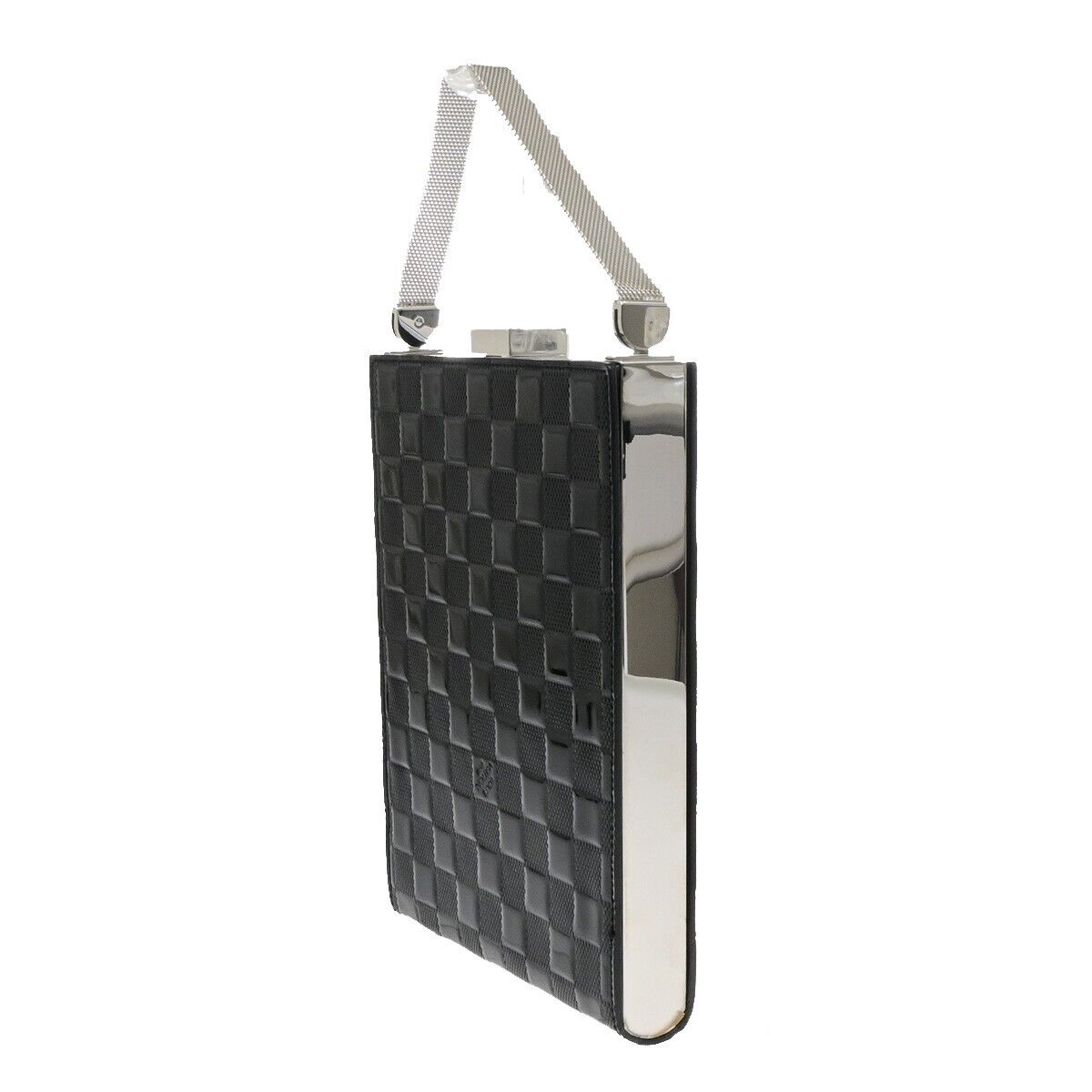LOUIS VUITTON Ange Hand Bag Damier Vernis Leather Black Silver M92103 75ED437