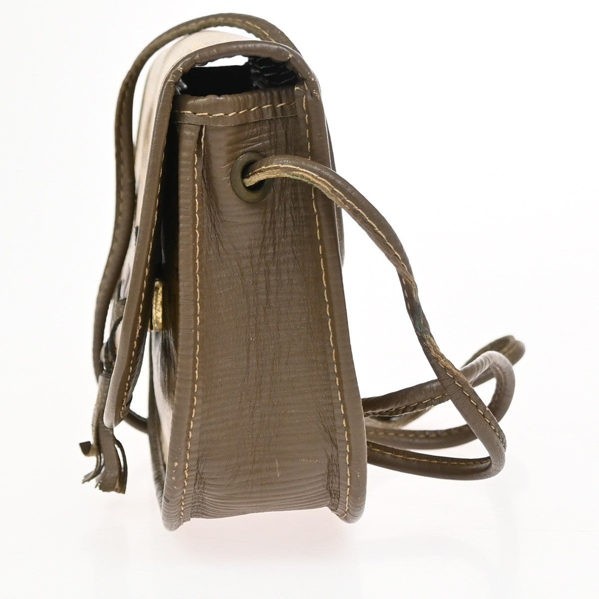 FENDI Logo Zucchino Pattern Mini Shoulder Bag PVC Leather Brown 66CA907