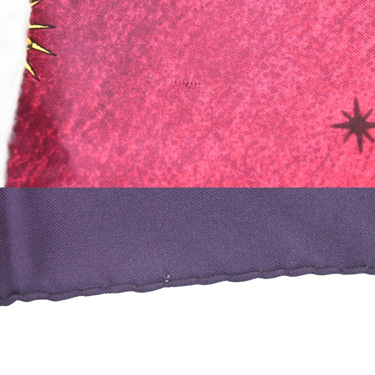 HERMES XL Carre Scarf Cosmos Philippe Ledoux 100% Silk Pink Purple 62RL906