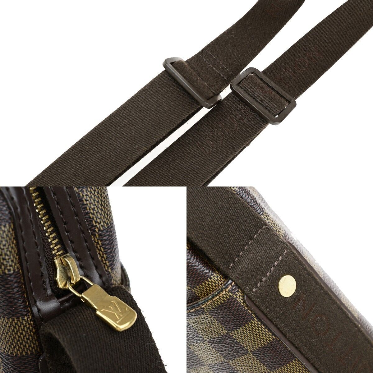 LOUIS VUITTON Trotter Bobur Shoulder Bag Damier Ebene Leather BN N41135 79EC528