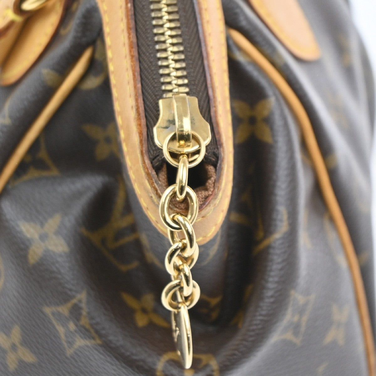 LOUIS VUITTON Tivoli PM Hand Bag Monogram Leather Brown France M40143 21MA244